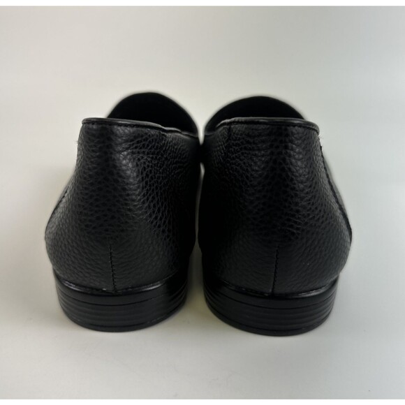 Trotters Liz Loafer Pebbled Black Leather Slip On Flat Comfort Womens 10 Wide - Picture 5 of 13